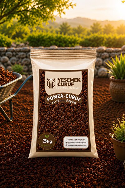 YESEMEK CURUF Ponza Taşı - Curuf - Peyzaj 6 Lt 15-25 mm Kahverengi