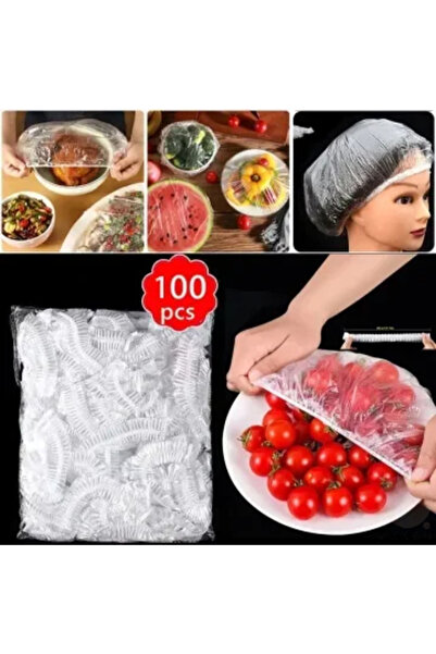 Choice 100 قطعة من أغطية حفظ الطعام البلاستيكية للاستخدام مرة واحدة، وأغطية أ...