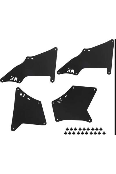 Choice1 black Front Fender Splash Guards Mud Flaps Leather Liners for Toyota ...