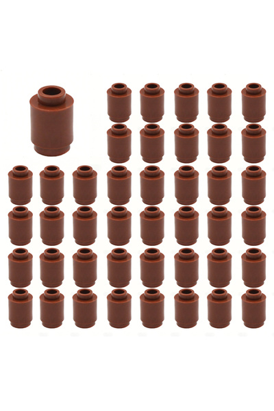 Choice11 brown 100pcs Moc Brick Round 1x1 3062 Lamp Bead DIY Enlighten Buildi...