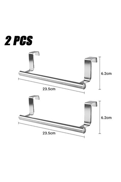 Choice 23.5cm 2PCS 1/2 PCS Stainless Steel Towel Bar Cabinet Door Towel Hangi...