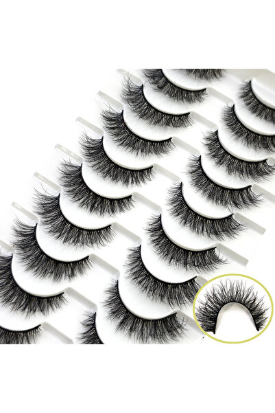 Choice21 A-05 10 Pairs Mix Lashes Mink Fluffy Dramatic False Eyelashes Natura...