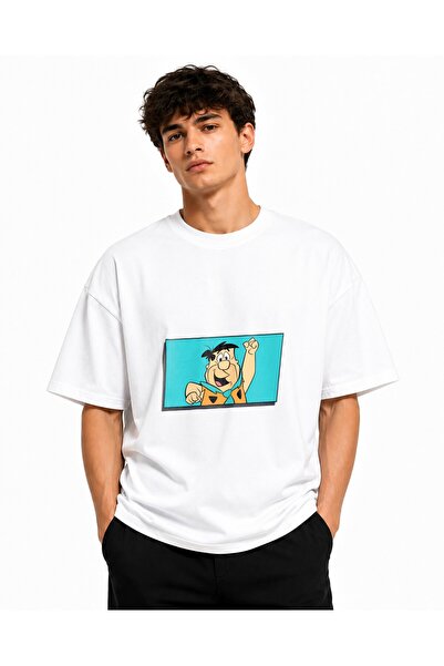 Inscriptie Tricou Unisex Bumbac Premium Casual " Fred Flintstone - yabba dabb...
