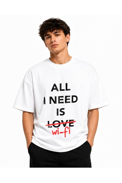 Inscriptie Unisex Βαμβακερό T-Shirt Υψηλής Ποιότητας  "Το μόνο που χρειάζομαι...