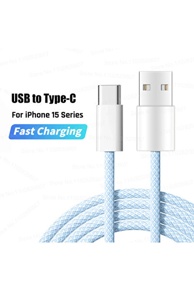 Choice 1m Blue USB to Type-C 35W USB Cable Connect CarPlay Exclusive For iPho...