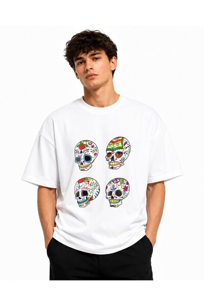 Inscriptie Tricou Unisex Bumbac Premium Casual " Dia de los muertos "