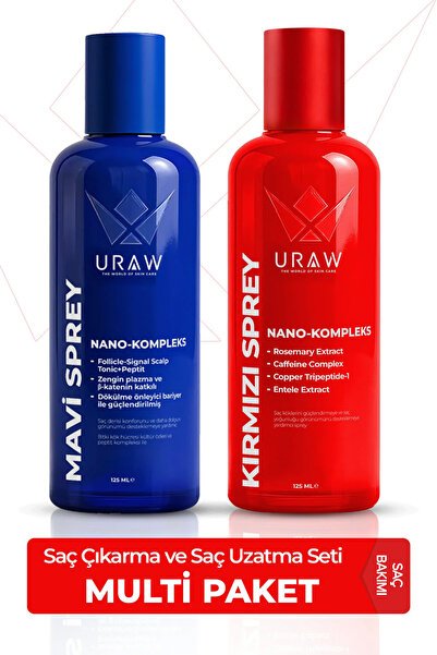 Uraw Mavi & Kırmızı Sprey Seti | Multi Paket