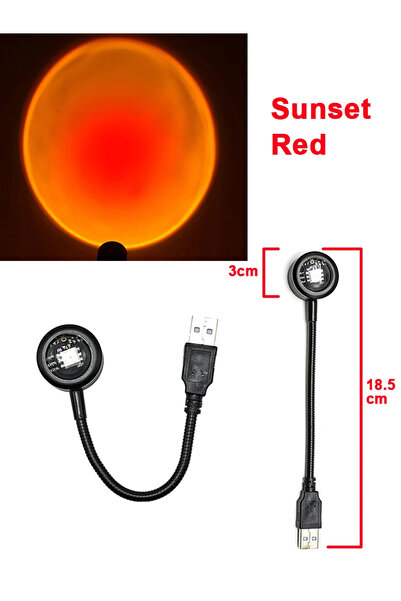 Choice Mini Sunset Red USB Sunset Light LED Rainbow Neon Night Lamp Sunset Pr...