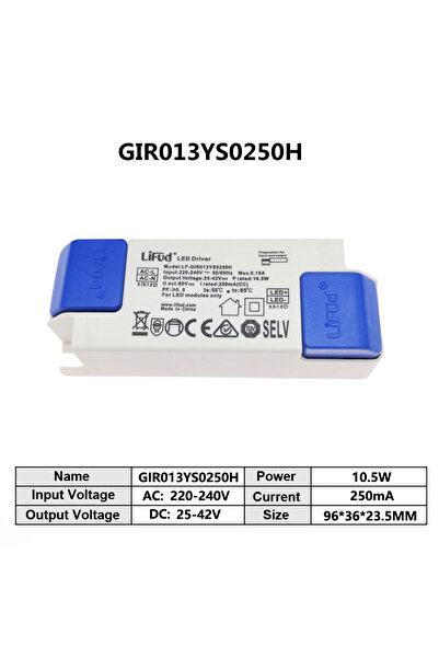 Choice LF-GIR013YS0250H LiFud LED Driver LF-GIRxxxYM LF-GIRxxxYS Series LED T...