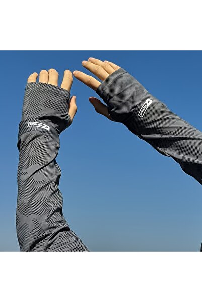 Choice1 dark gray 2pcs UPF50+ Cooling Arm Sleeves Loose Fit Sun Protection UV...