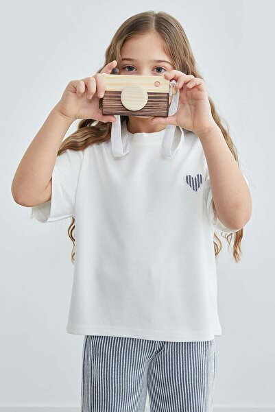 Fulla Moda Striped Crew Neck Girls' 2-Piece Set