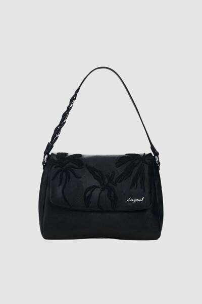 Desigual Women's black shoulder Bag with Printed
