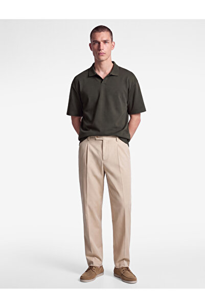 Koton Tricou din bumbac cu mânecă scurtă, croială confortabilă, cu guler polo