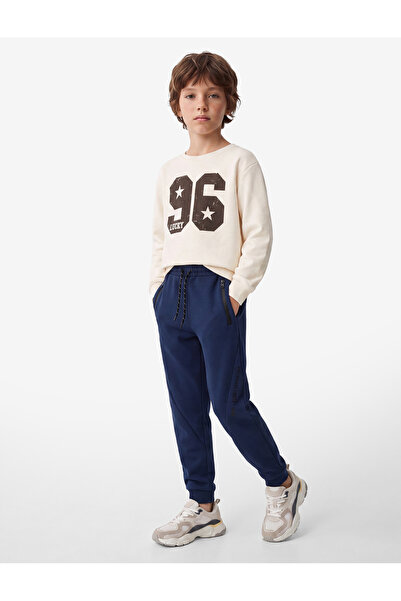 Koton Pantaloni de sport jogger din bumbac cu buzunare și fermoar