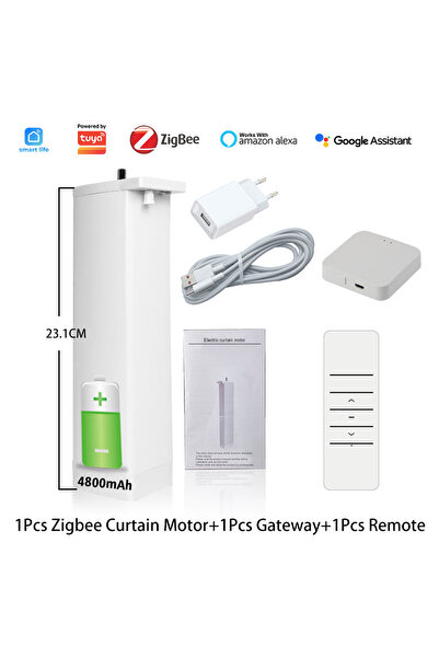 Choice EU Power 1Motor 1Gateway 1R Tuya Battery Electric Curtain Motor Wired ...