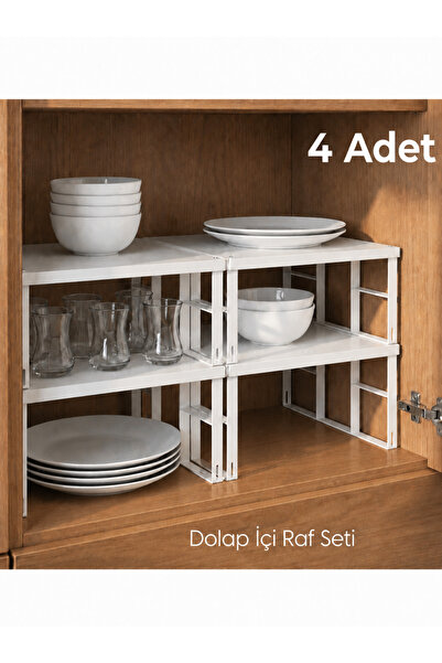 ORGANİZERS Large In-Cabinet Organizer Shelf Cup Rack Organizing Rack 2 Pieces