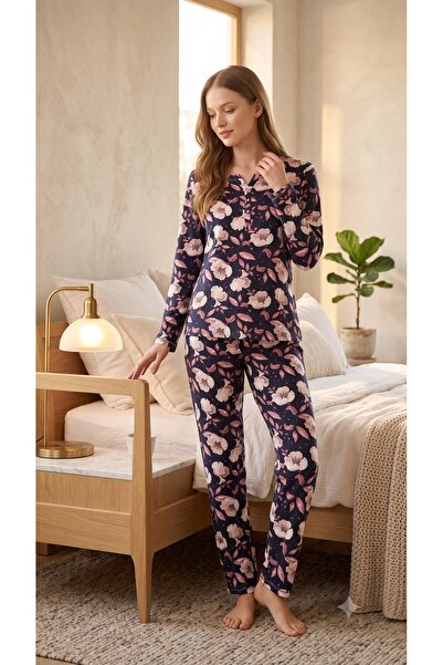 Etoile bumbac 100% Set de pijamale pentru femei cu mâneci lungi 98287