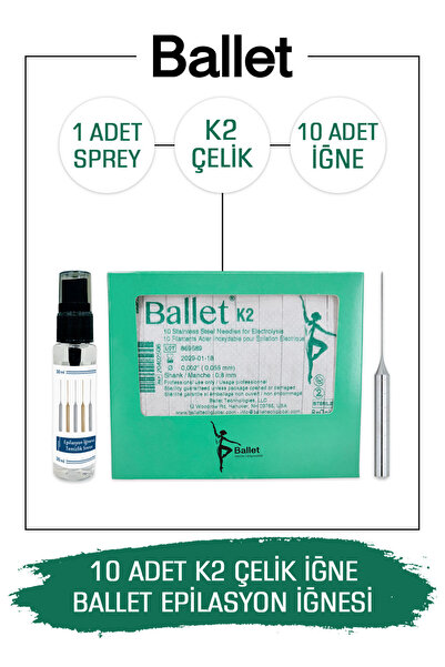 Ballet 10 Adet K2 Çelik Epilasyon Iğnesi Orijinal K2 Çelik Iğne 20402506