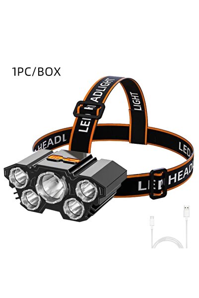 Choice headlight LED Strong Light Five Headed Outdoor Waterproof Fishing Ligh...