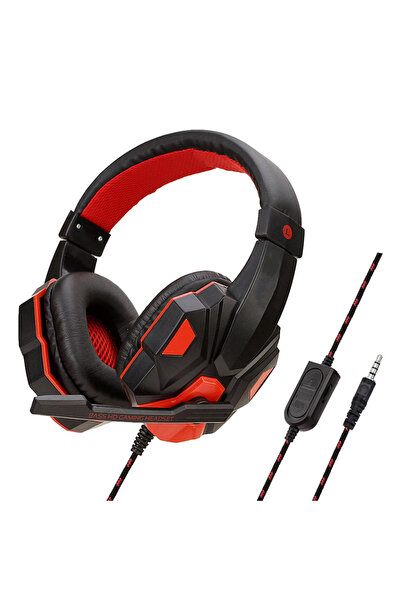 Choice VIKEFON RED 3.5mm Wired Gaming Headphones With Microphone 120° Adjusta...