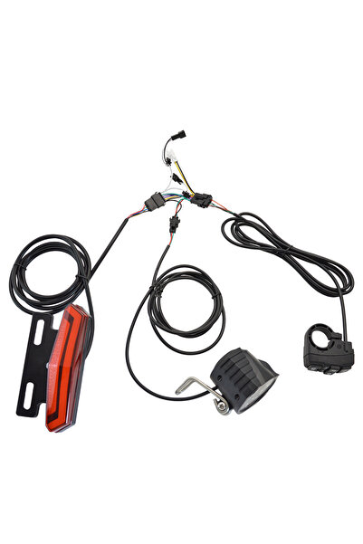 Choice SL-32107TJ Bicycle Headlight and Tail Light Set Ebike Turn Signals Fro...
