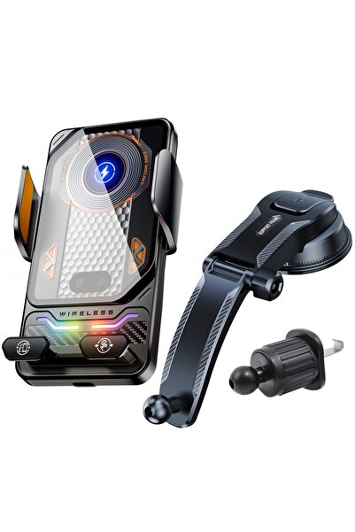choice2 F6 Sucker Edition 15W Universal Car Wireless Charger Stand Auto Touch...