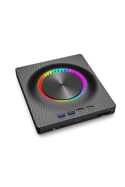 Choice مشغل ومسجل أقراص CD/DVD أسود 7 في 1 مع منفذ Type-C وUSB3.0، محرك أقراص...