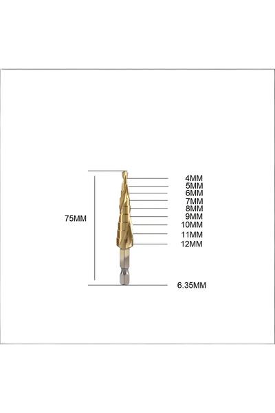 Choice Hexagonal 1Pcs M35 Cobalt Step Drill Bit 4-12mm Hex Shank Spiral Flute...