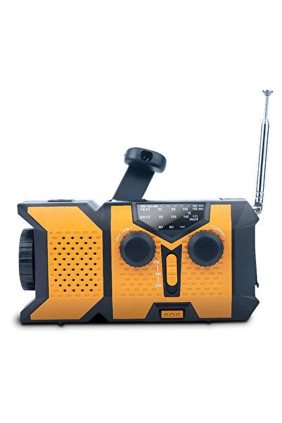 Choice Orange Emergency Hand Crank Solar Radio with LED Flashlight, AM/FM/NOA...