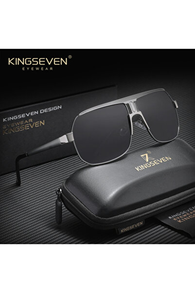 choice2 نظارات شمسية رجالية KINGSEVEN مستقطبة للاستخدام الخارجي بلون رمادي فض...