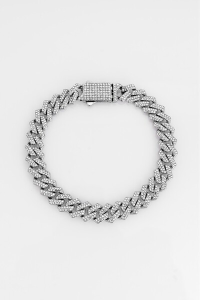 UKHWD SUPPLY 8mm Iced Out Prong Chain Erkek Bileklik KA1370GM