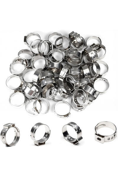 Choice22 7.8-9.5mm 50 PCS Single Ear Hose Clamps 5.3-42mm Multiple Specificat...