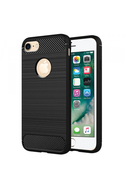 Apple Husa pentru iPhone 8 / 7, Techsuit, Carbon, Neagra