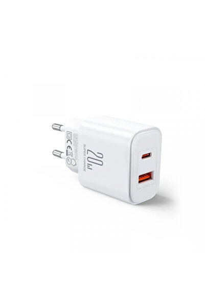 Joyroom Incarcator Retea JR-TCF05, 20W, 3A, 1 x USB-A - 1 x USB-C, Alb