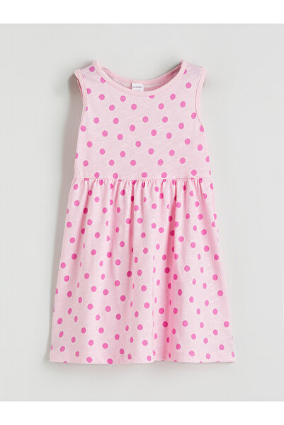 LC Waikiki Original Oval Collar Girls' Dress
