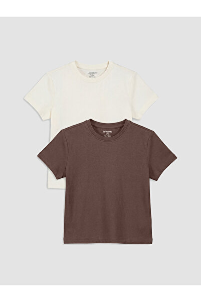 LC Waikiki Original Oval Collar Boys' T-Shirt 2-Pack