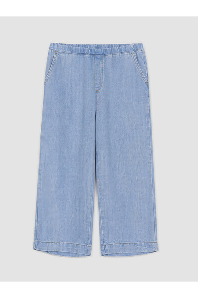 LC Waikiki LCWAIKIKI Classic Indigo Γυναικείο Τζιν Κάπρι με Ελαστική Μέση