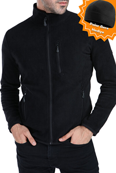 GHASSY CO Winddichte Herren-Fleecejacke mit 5 Taschen und durchgehendem Reißv...