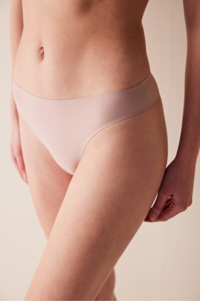 Penti Traceless Invisible Laser Cut Dusty Rose Brazilian Panties
