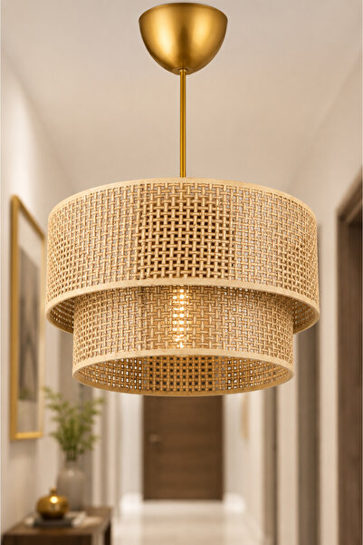NisaLuce Nisa Luce Pasta Sarkıt - Kahverengi - 70 cm || Avize Modelleri Tekli...