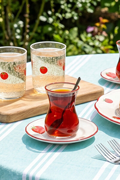 Rakle x Bengi Kurtcebe Pomodoro Stoneware 8 Parça Çay Seti 140 cc