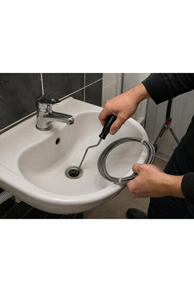 KL HOME LAVABO Gider Açma Kiti - 3 Metre Metal Lavabo Açma Teli- Sustası
