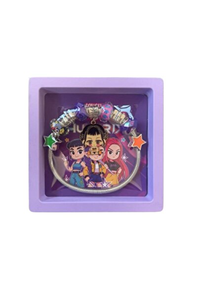 K-POP Brățară la modă pentru fete, Model Vânătorii de Demoni, cu mărgele colorate și pandantiv decorativ, 3 ani+, model aleatoriu