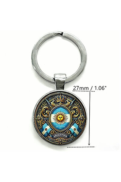 Choice No. 1 1pc Argentina Sun of May Keychain - Argentine Flag Patriotic Sou...