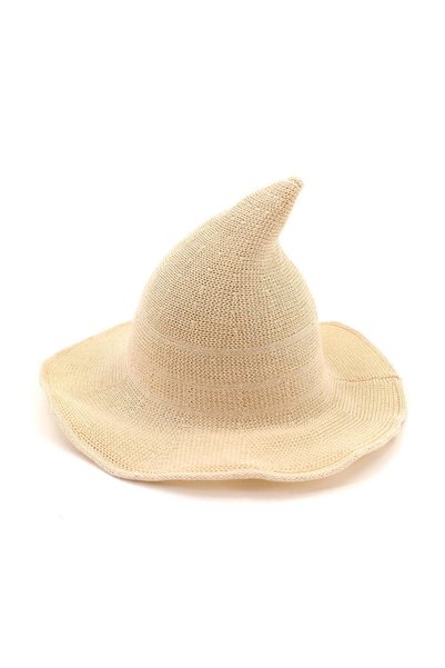 Choice Beige Vintage Halloween Woman Witch Hat Costume Wool Knit Hat Party Co...