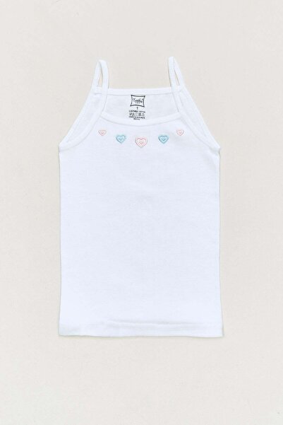 Fulla Moda Embroidered Thread Strap Girls' Undershirt