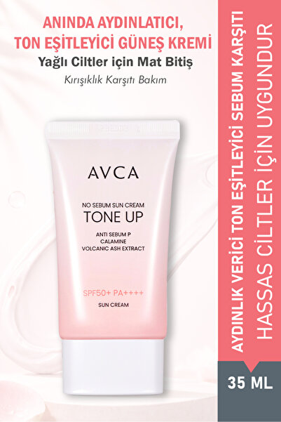 AVCA Ton Eşitleyici Niacinamide Zinc Oxide Yağlı Ciltler İçin Mat Bitişli Pem...