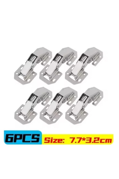 Choice 6PCS 10/1PCS 90 Degree Steel Cabinet Hinges No-Drilling HoleHydraulic ...