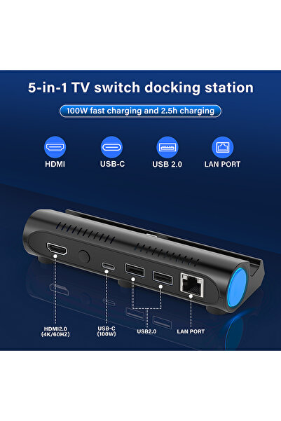 Choice DW101-A TV Dock Station for Nintendo Switch/Switch OLED,Portable TV Do...