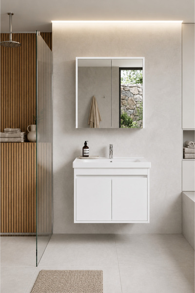 Genel Markalar Banium Pureva 80 cm Lavabolu Banyo Dolabı
